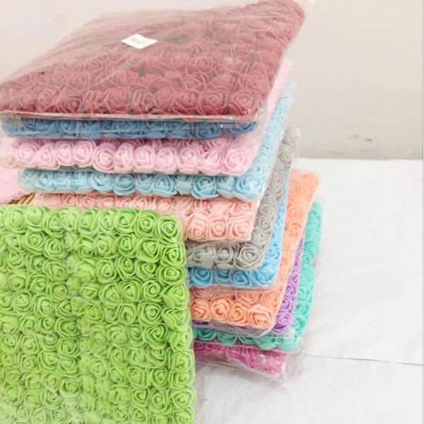 

144pcs 2 cm mini foam rose artificial bouquet rose bear wedding christmas wall flower decoration scrapbook fake rose bbyyyx lipper