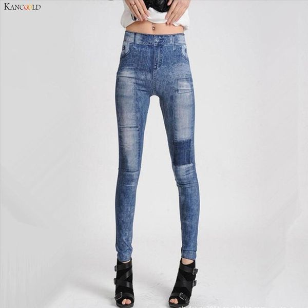 

pants fashion women casual pant high waist stretch clothes patch print slim leggings panelled new pants women 2019oct25, Black