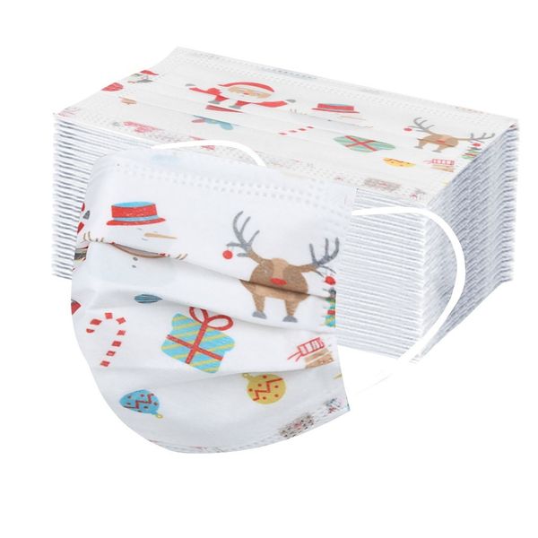 

50 / 100шт лица взрослых рождество маски printed одноразовые маски health care быстрая доставка охватывает рты хэллоуин