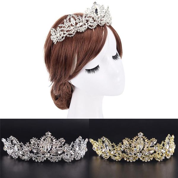 

свадебная корона оголовье для женщин rhinestones tiaras flower breide crystal crowns king wedding accessies для волос мода ювелирные изделия, Golden;silver