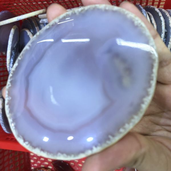 

natural flake agate crystal of various colors, Silver