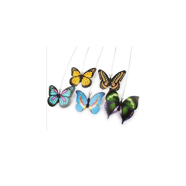

colorful butterfly funny dog cat toys bird pet seat scratch toy for pet dog cats intelligence training plastic bbyehy