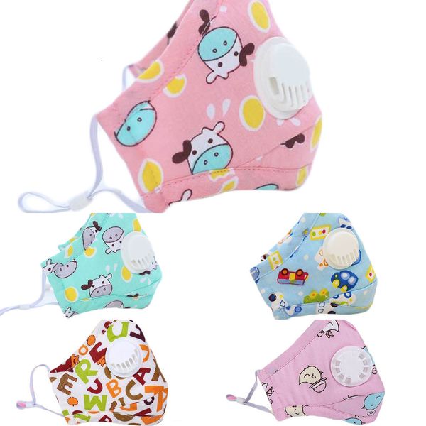 

children's pm2.5 face designer kids filter masks breathing valve cotton mask anti-fog