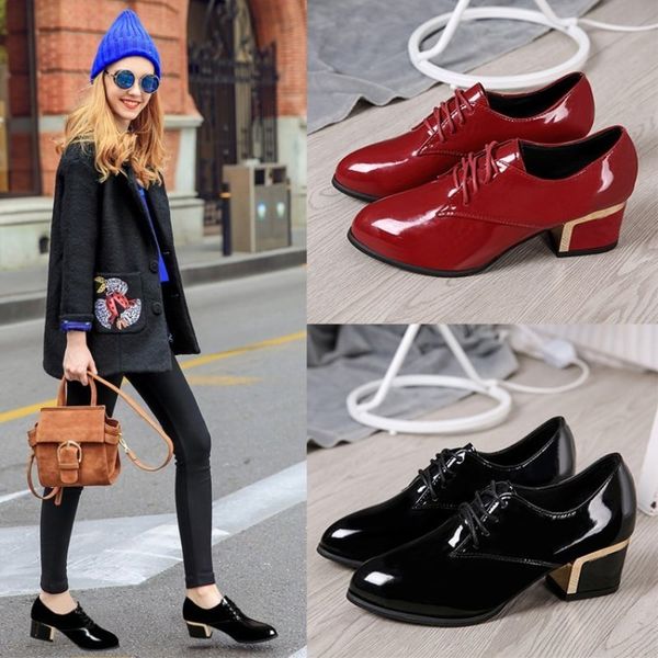 

luxury designer shoes women pumps 2019 summer red heels ladies work leather shoes woman shoe zapatos mujer 38 39 40 t200525, Black