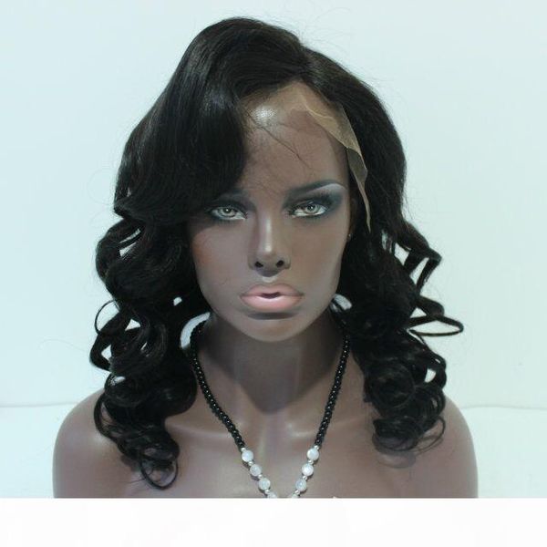 

130% density long wavy human hair wigs full lace human hair wigs for black women lace front human hair wig pre plucked, Black;brown