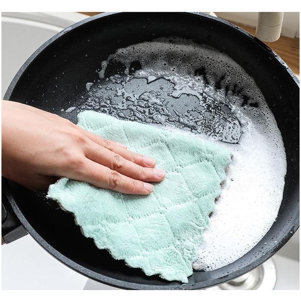 

wholesale reusable microfiber cleaning cloth super absorbent dish towel home kitchen oil and dust clean wipe ra sqceyq bbgargden
