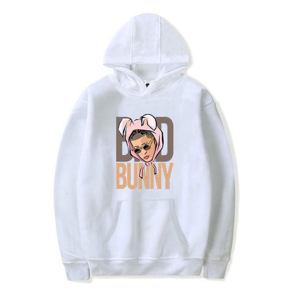 

2021 new bad bunny hip hop hoodie men women pullover sweatshirt korean clothes pink sweatshirt harajuku mujer bluza damska, Black