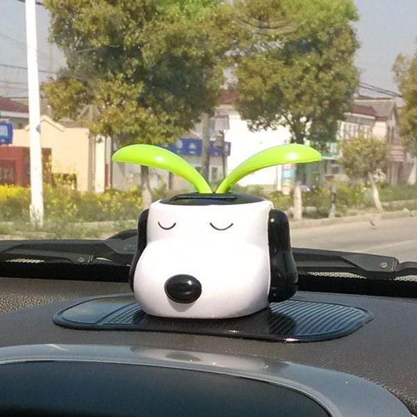 

car solar decoration cute shaking cartoon puppy decoration solar car center console accessories interior
