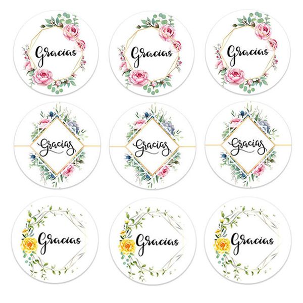 

gracias thank you for christmas packaging seal labels stationery stickers baking gift bag decorative
