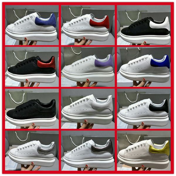 

mens womens blue velet back platform sneakers white genuine leather trainers comfort pretty luxurys designers shoes 35-46, Black