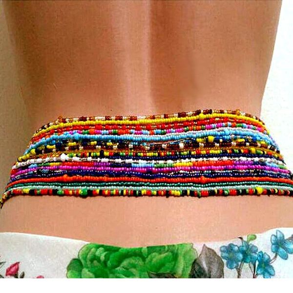 

2 шт. bohemia двойной бусины талии цепи кузовные украшения женские летние сексуальные бикини пляж живота цепь цепь пилотровной цепи пряди ви, Silver