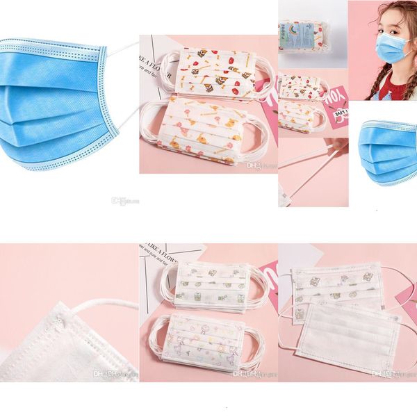 

dast face fog disposable mascherine blue children's and mask cartoon child kids 3 layer ply masfq4i
