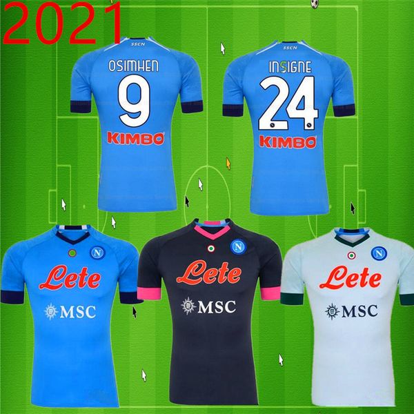 

20 21 napoli soccer jersey naples football shirt 2020 2021 koulibaly camiseta de fútbol insigne milik maillots h.lozano mertens men kids, Black;yellow