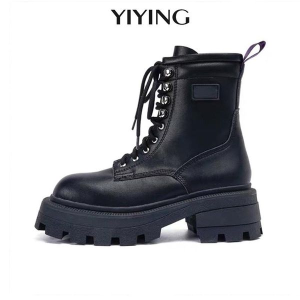 

2020 autumn new square toe ankle boots female british style locomotive shoes handsome trend ins boots for women, Black