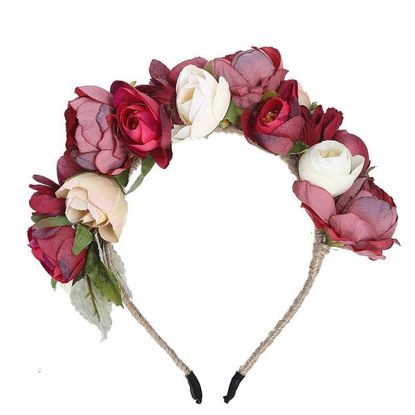 

levao fashion women wedding headband girls boho flowers headwear children hair bands hair accessories bride wreath beach qyleum