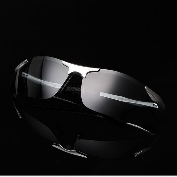 

jyjewel day and night polarized night vision goggles aluminum magnesium half frame fashion sunglasses men's driver glasses uv400, White;black