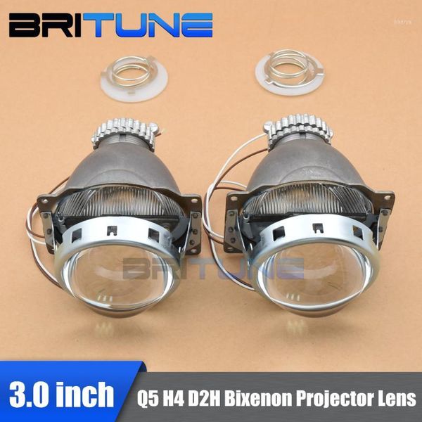 

3.0'' q5 koito bi-xenon projector lens using d2h d2s mini hid xenon lamps h4 cars headlights retrofit diy shrouds accessories1