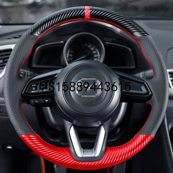 

diy кожа рук покрытие сшиты руль для mazda 3 onkseraatz замша cx4 лошади 6cx5 323