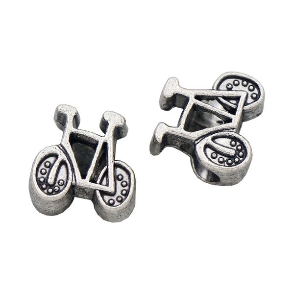 

dots bicycle bike metal big hole alloy loose beads 11.4x11x6.9 mm sports antique silver fit european charm bracelets fashion jewelry l1409, Black
