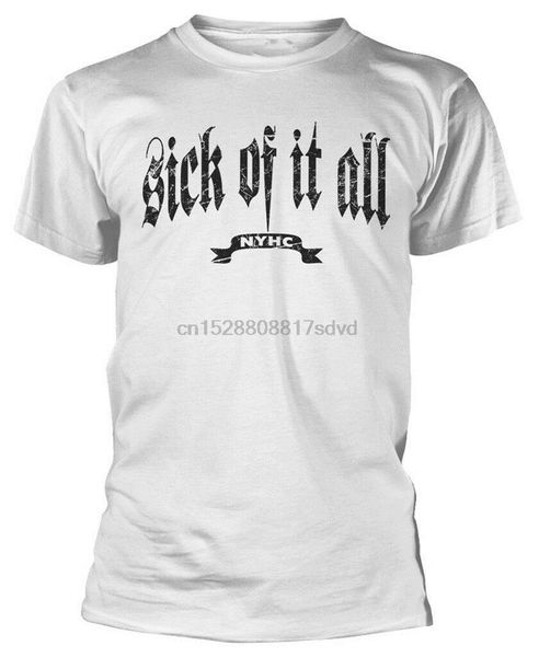 

sick of it all пита (белый) t-shirt - новый официальный спорт с капюшоном hoodie