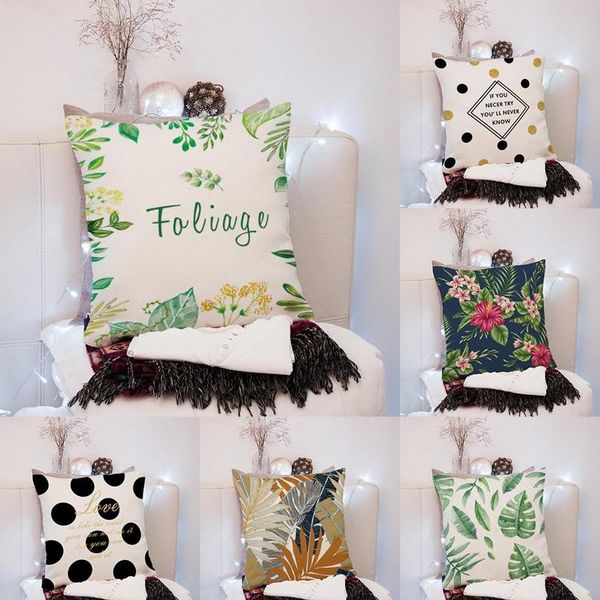 

тропический лист кактус монстера подушка подушки подушки подушки из полиэстера подушки диван домашнее декор украшения декора декоративная де, Blue;gray