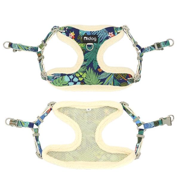 

soft padded mesh harness vest leash for small dogs chihuahua printed puppy cat harness walking running leash rope arn jllkvp