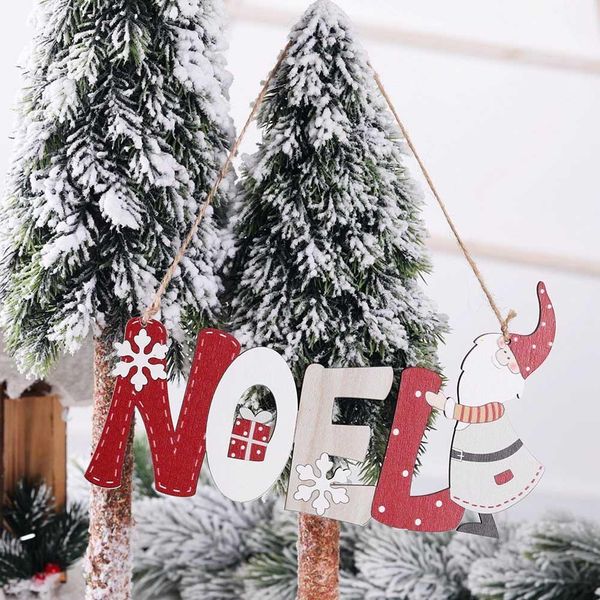 

wooden hanging letter card santa claus christmas decoration pendant ornaments beautiful bright decoration for christmas tree jllopx