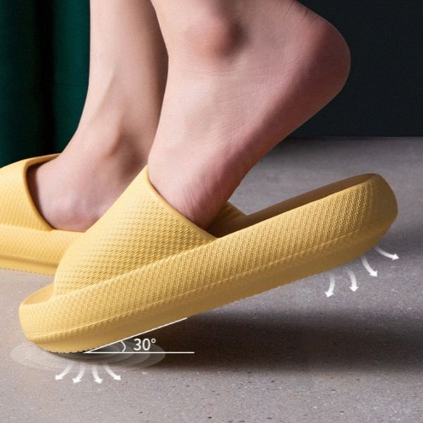 

indoor home slippers quick-drying bathroom slippers thick bottom soft comfortable summer beach female footwear #vy1a, Black