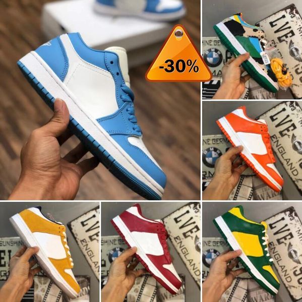 

designer men women running shoes sb low pro qs single and double hook cashew flower ice cream sneakers brand leather enakers luxury c, Black