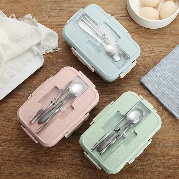 

микроволновая печь lunch box пшеничная солома посуда для хранения продуктов контейнер дети детская школа офис портативный bento box wmtwno b