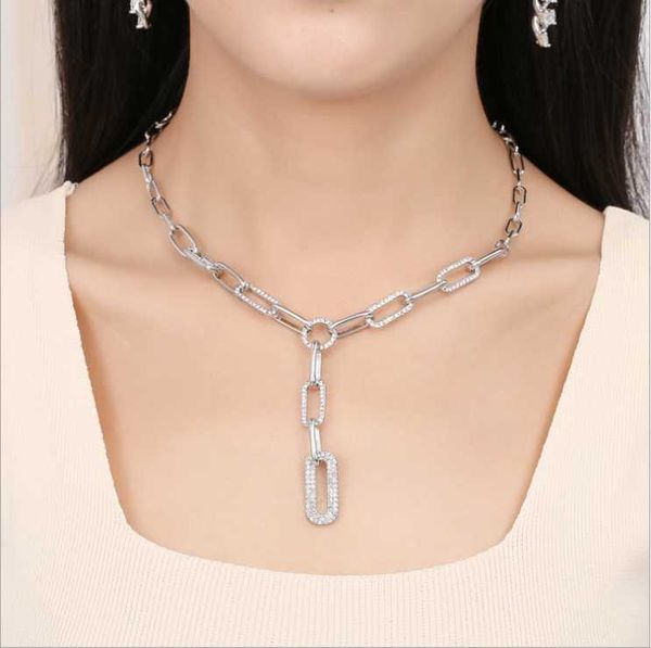 

women full rhinestone necklace accessories necklace women new fashion, Silver