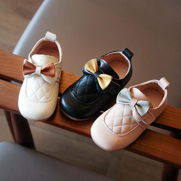 

flat shoes autumn baby girls leather soft bottom comfortable kids slip-on children casual sneakers sny003, Black;grey