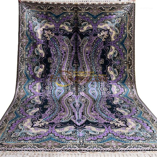 

handmade knot persian silk carpet handmade oriental carpet home office1