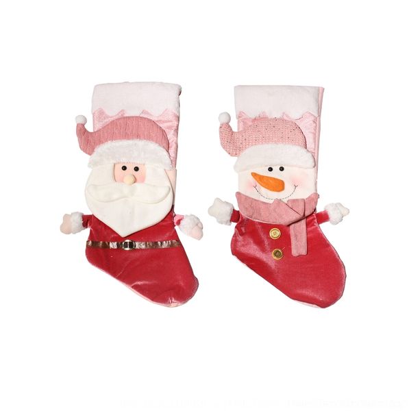 

m5fvg 2020 decorative claus snowman pink creative christmas bd candy socks personality large gift bag children's candy santa socks bds2
