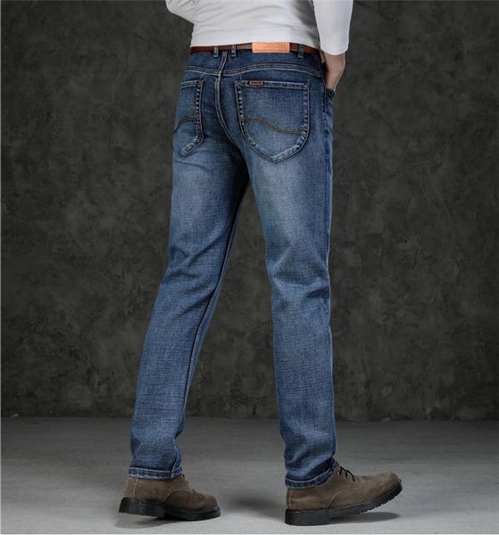 

2020 fashionable men's slim elastic jeans3758, Blue