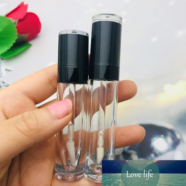 10/50 Pcs 5ml, 7ml Limpar Esvaziar Lip Gloss Cap Container Preto, DIY plástico líquido Batom Tube, Cosmetic Embalagem Maquiagem