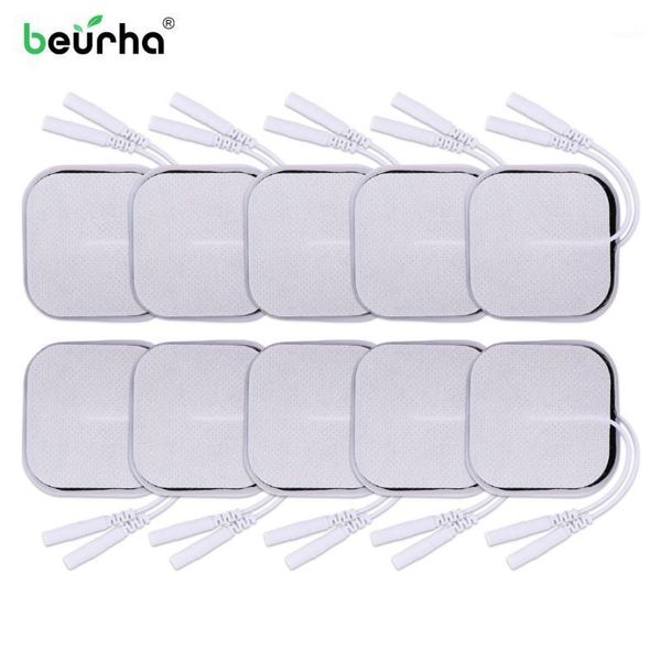 

10pcs 5*5 cm tens electrode pads conductive gel pad body acupuncture therapy massager therapeutic pulse stimulator electro stick1