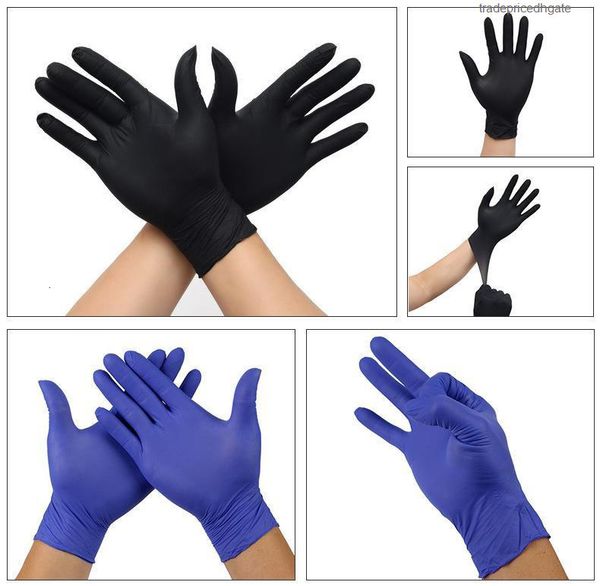 

100pcs/lot latex protective nitrile gloves disposable xs~xl tattoo 5size 5colors