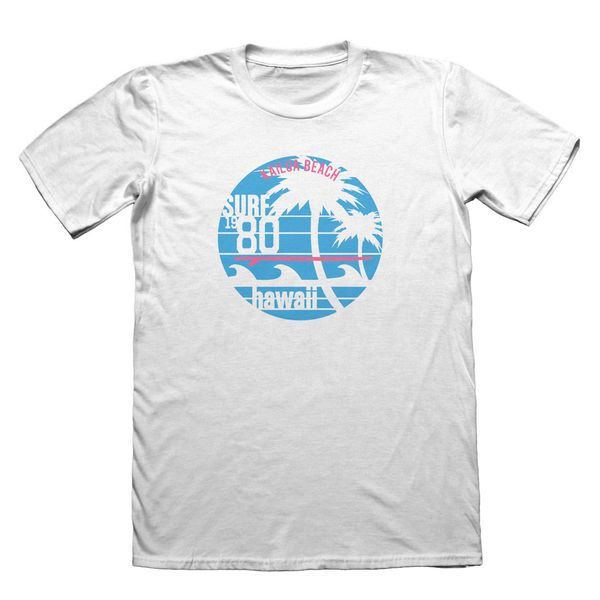 

summer style fashion hawaii kailua beach surfs 1980 t-shirt - men's fathers day christmas tee shirt sport hooded sweatshirt hoodie