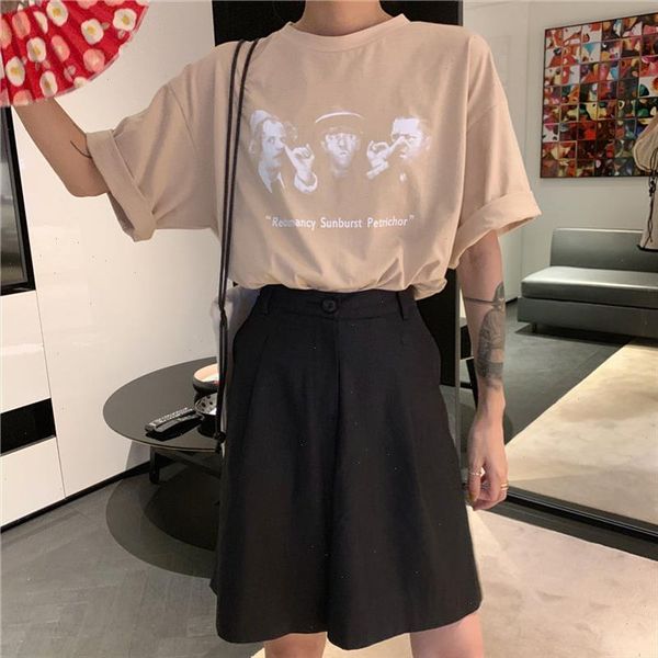 

office lady 2021 korea chic shorts summer female women bottoms solid straight short casual high waist fashion feminino, White;black