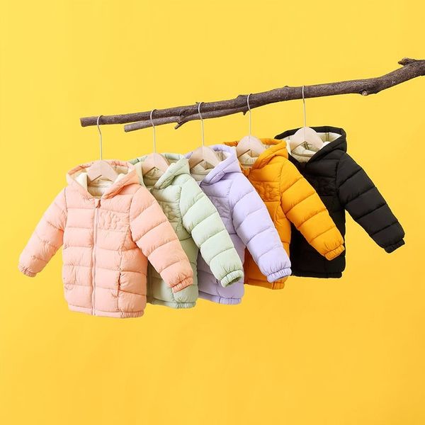 

winter jacket children's cotton clothing new hooded coat boys and girls cartoon costume zipper baby lovely cotton coat y200901, Blue;gray