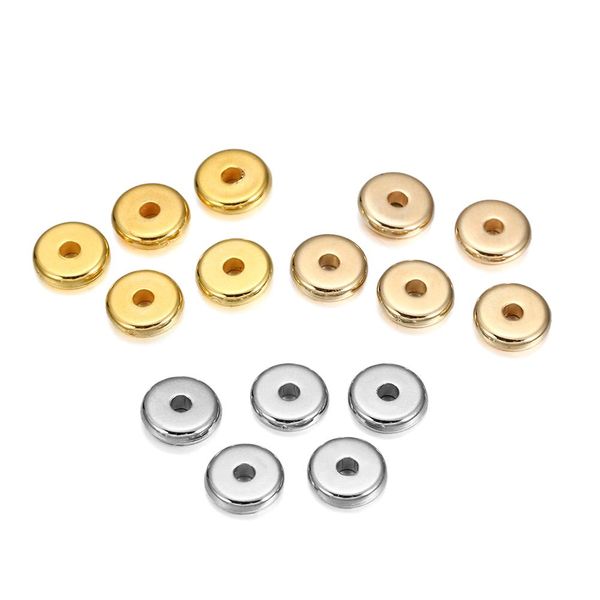 

150pcs lot hole 2.0mm gold flat round ccb plastic bead spacer loose beads handmade diy bracelet jewelry making supplies h bbyyce