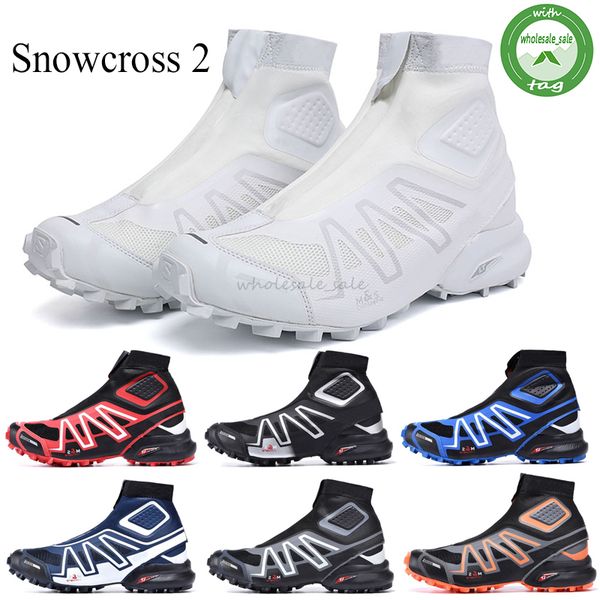 

salomon новый дышите snowcross cs красочные trail зимние снега сапоги белый черный volt синий красный красный носок обуви chaussures мужские, Black