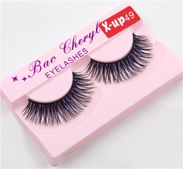 

false eyelashes 1 pair makeup thick eyelash cross naturally slim stage smoked fake