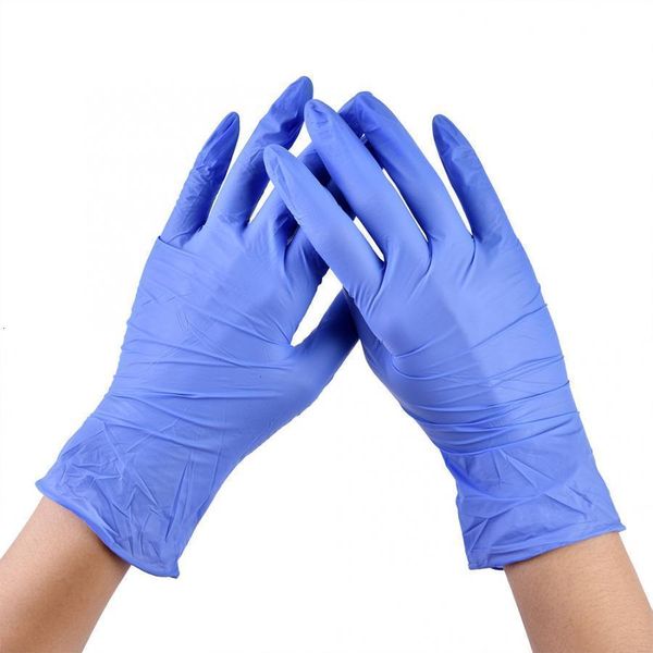 

nitrile gloves hairdressing rubber latex safe 100factory disposable tattoo nitrile laboratory nail art anti-static mechanic gloves