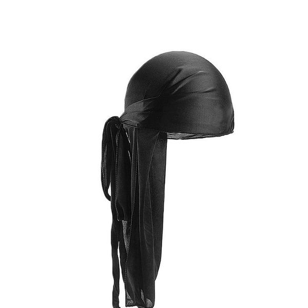 

men's long silk satin durags bandanas turban hat wigs doo men silk durag biker headwear headband pirate hat men hair acc jlljdi
