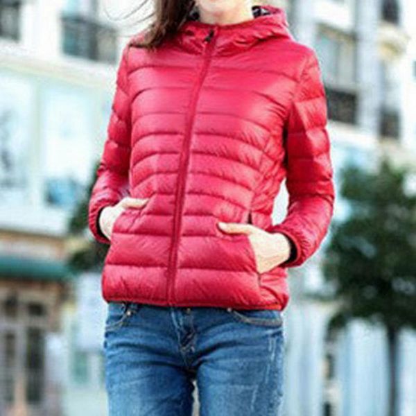 

2020 new casual ultra light white duck down jacket women autumn winter warm coat lady jackets female hooded parka, Black;brown