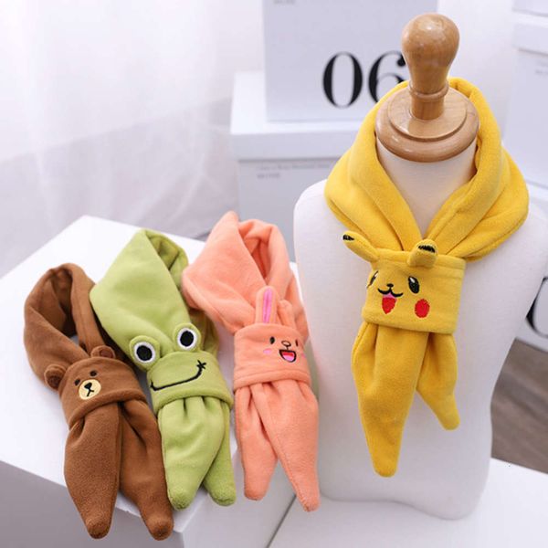 

scarf children's long cartoon winter warm new baby embroidered neck wj8685, Red;brown