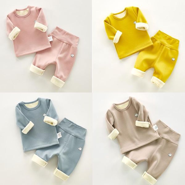 

new baby kids pajamas sets cotton long sleeved tshirt pant cartoon girl clothing autumn 2pcs sleepwear suit pyjama trousers, Blue;red