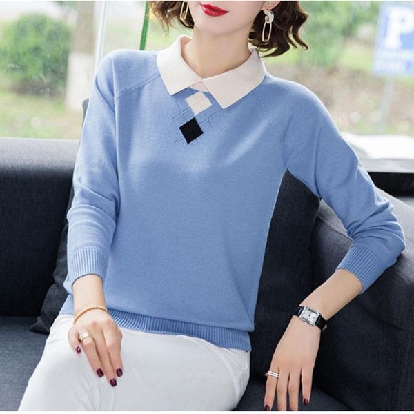 

2019 autumn knitted bluekorea pullover and sweaters female fashion womens pull jumper ladies pull warm knit sweater1, White;black